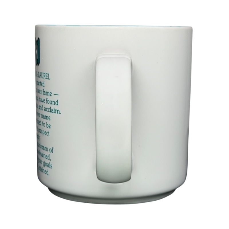 LORI Poetry Name Mug Papel with a unique design featuring inspiring text and a sturdy handle