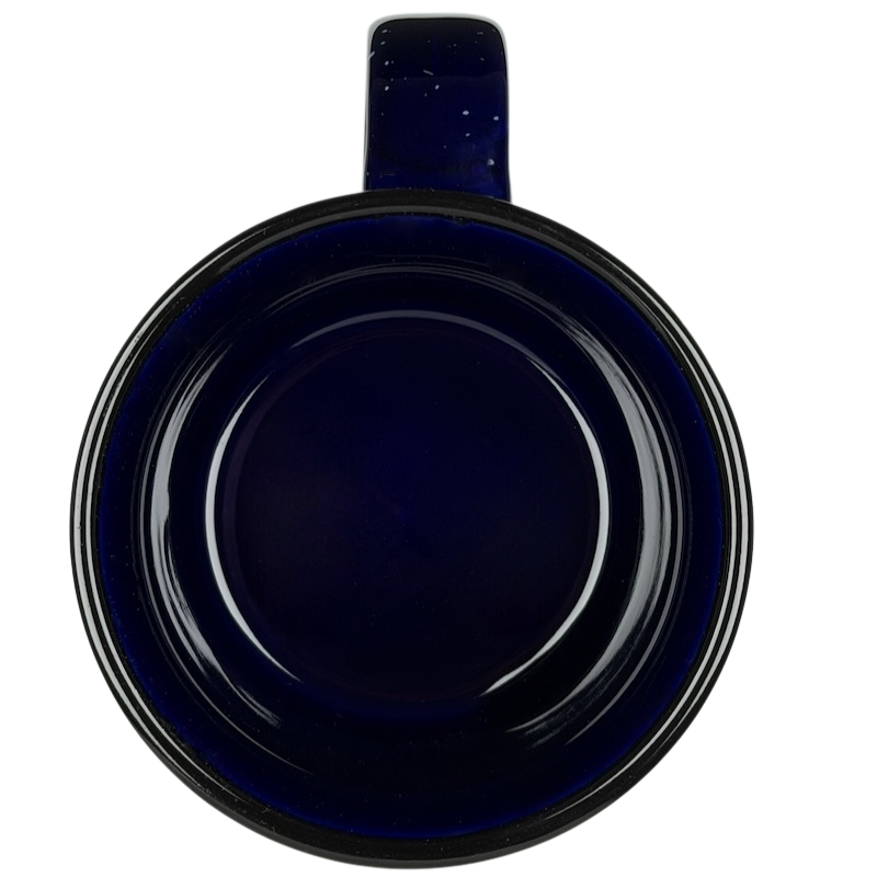 Deep blue Louder With Crowder Mug featuring a smooth glossy finish and classic round shape