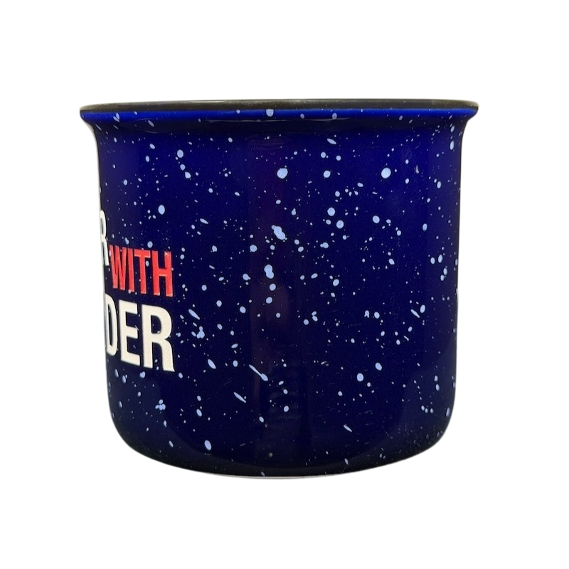 Louder With Crowder Mug in Blue with Speckled Finish for Coffee and Tea Lovers