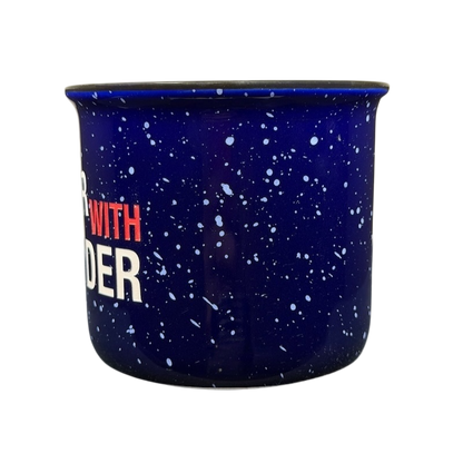 Louder With Crowder Mug in Blue with Speckled Finish for Coffee and Tea Lovers
