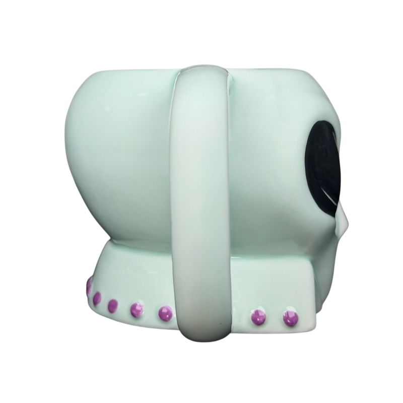 Lyon Motion Products vintage alien mug featuring a unique green alien design with a handle