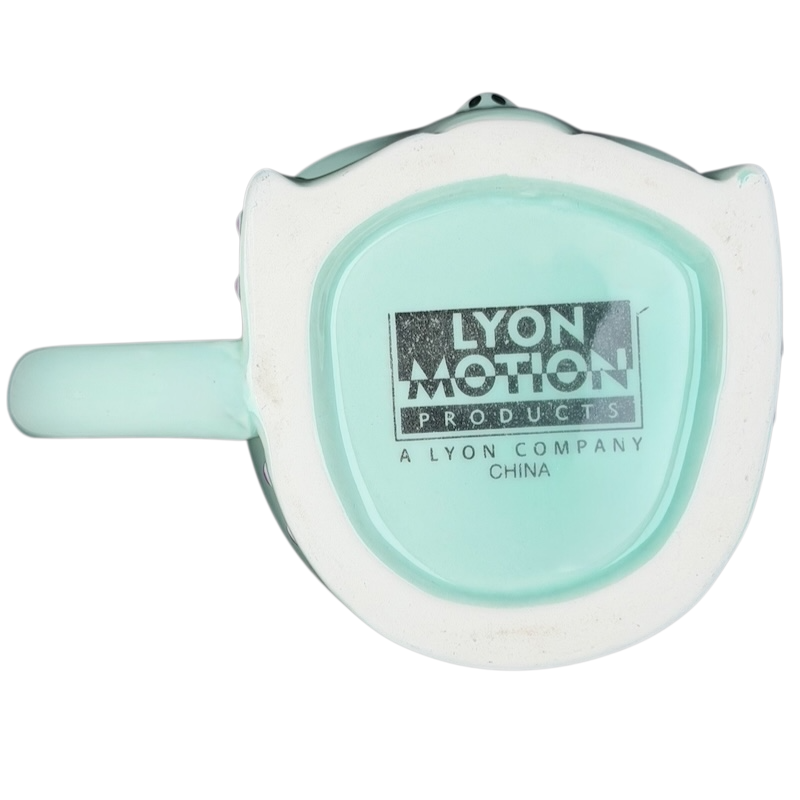 Lyon Motion Products vintage alien mug with a unique design and vibrant color for collectors