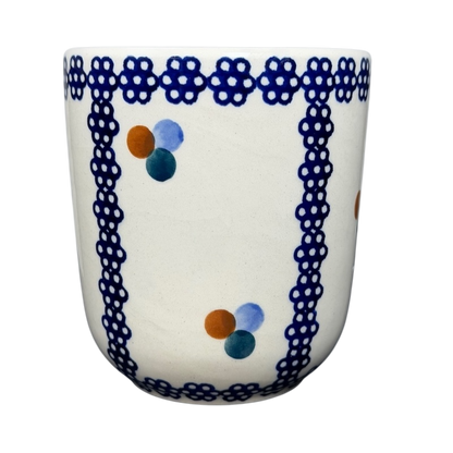 Polish Pottery Boleslawiec Blue Geometric Circles Mug Manufaktura with colorful design and intricate detailing