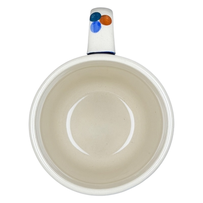 Interior view of Polish Pottery Boleslawiec Blue Geometric Circles Mug Manufaktura showcasing smooth ceramic finish