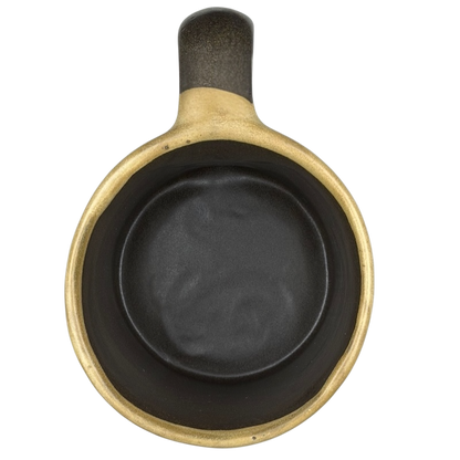 Top view of the Mara Mexico Hopi healing hand collectible mug with a unique design and smooth finish