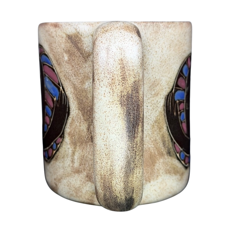 Handcrafted Virgo Astrology Zodiac Mug Mara Mexico with unique artistic design and earthy colors