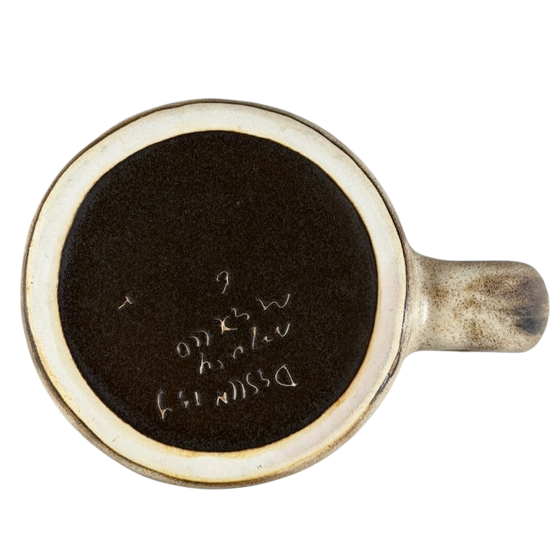 Top view of a Virgo Astrology Zodiac Mug Mara Mexico featuring a handcrafted design