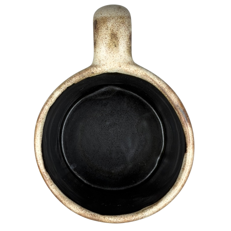 Interior view of Virgo Astrology Zodiac Mug Mara Mexico with a sleek black finish