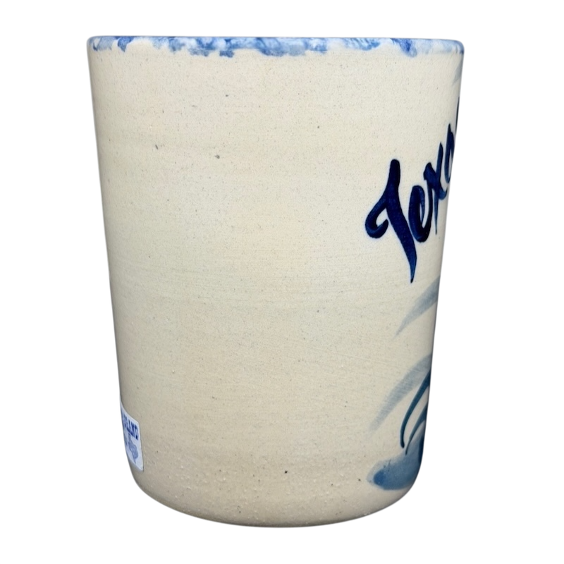Texas Bluebonnet Pottery Mug Marshall Brand featuring a rustic design and handcrafted finish