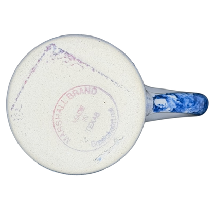 Bottom view of Texas Bluebonnet Pottery Mug Marshall Brand showcasing unique glaze and crafting details