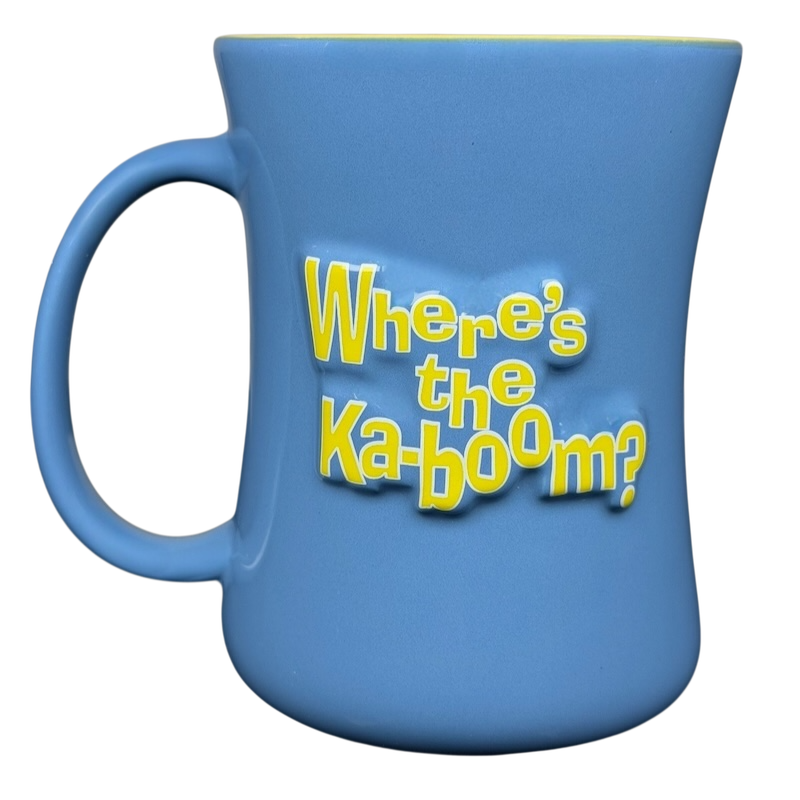 Xpres Marvin the Martian 3D mug in blue with embossed text 'Where's the Ka-boom?'