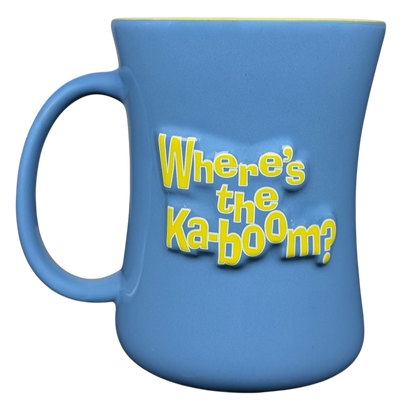 Xpres Marvin the Martian 3D mug in blue with embossed text 'Where's the Ka-boom?'