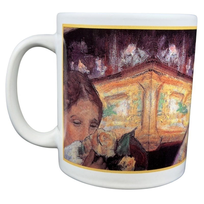 Mary Cassatt The Loge Mug Cafe Arts featuring a close-up of a woman in a theater setting