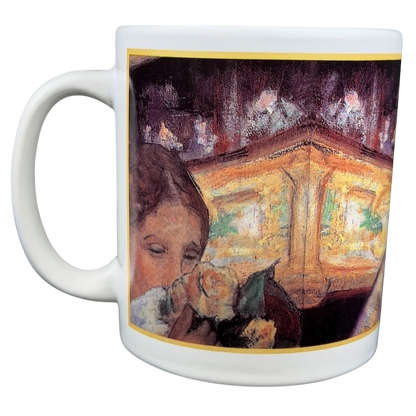 Mary Cassatt The Loge Mug Cafe Arts featuring a close-up of a woman in a theater setting