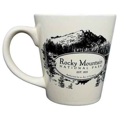 Rocky Mountain National Park Mug McGovern And Company featuring a scenic mountain design and established date