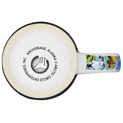 Bottom view of McKinley Explorer Alaska mug from Arctic Circle Enterprises featuring scenic design