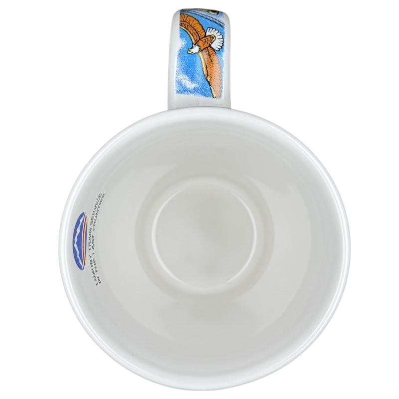 Inside view of the McKinley Explorer Alaska mug featuring a scenic design on the handle
