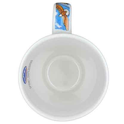 Inside view of the McKinley Explorer Alaska mug featuring a scenic design on the handle