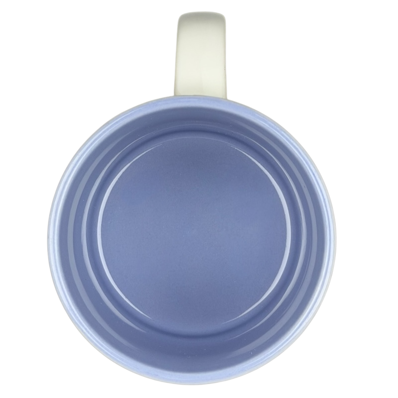 Inside view of the MICHELLE Poetry Name Mug Papel in soft blue color, showcasing its smooth finish