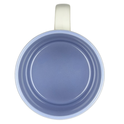 Inside view of the MICHELLE Poetry Name Mug Papel in soft blue color, showcasing its smooth finish