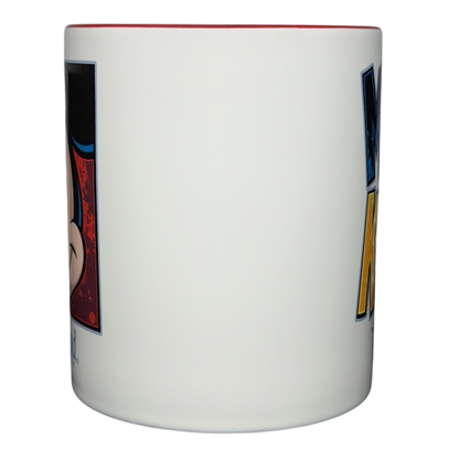 Disney Mickey Mouse Disneyland graphic font mug featuring vibrant colors and playful design