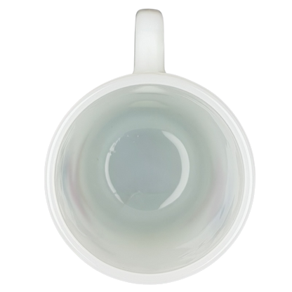 Mickey Mouse Fantasia Pepsi milk glass mug showing the inner design and color