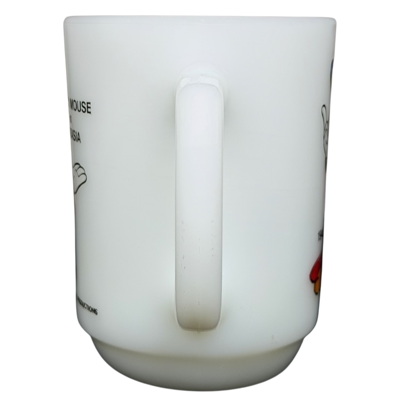 Disney Mickey Mouse Fantasia Pepsi milk glass mug featuring colorful character design