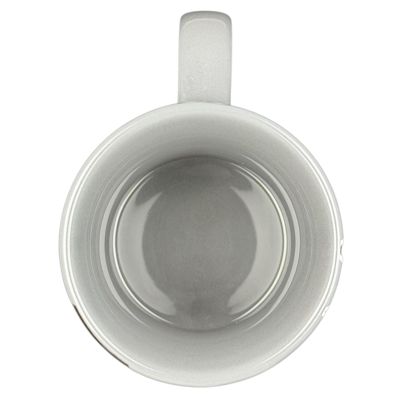 Mickey Mouse MM gray mug with a smooth finish, perfect for coffee or tea lovers