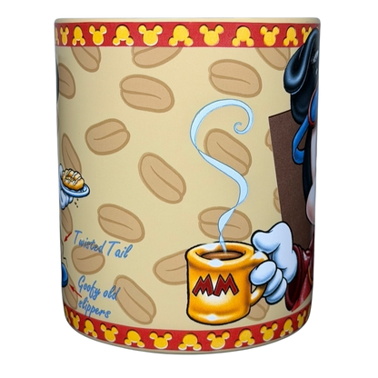Disney Mickey Mouse Mornings Aren't Pretty jumbo mug featuring a whimsical design with Mickey and coffee steam