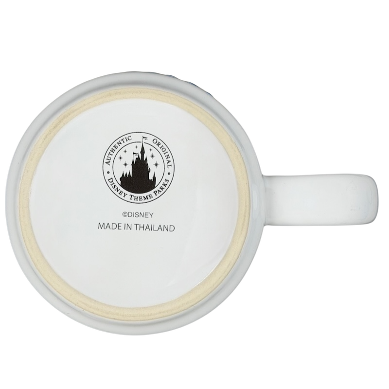 Bottom view of a Mickey Mouse Sorcerer Disneyland Mug with Disney logo and Thailand origin