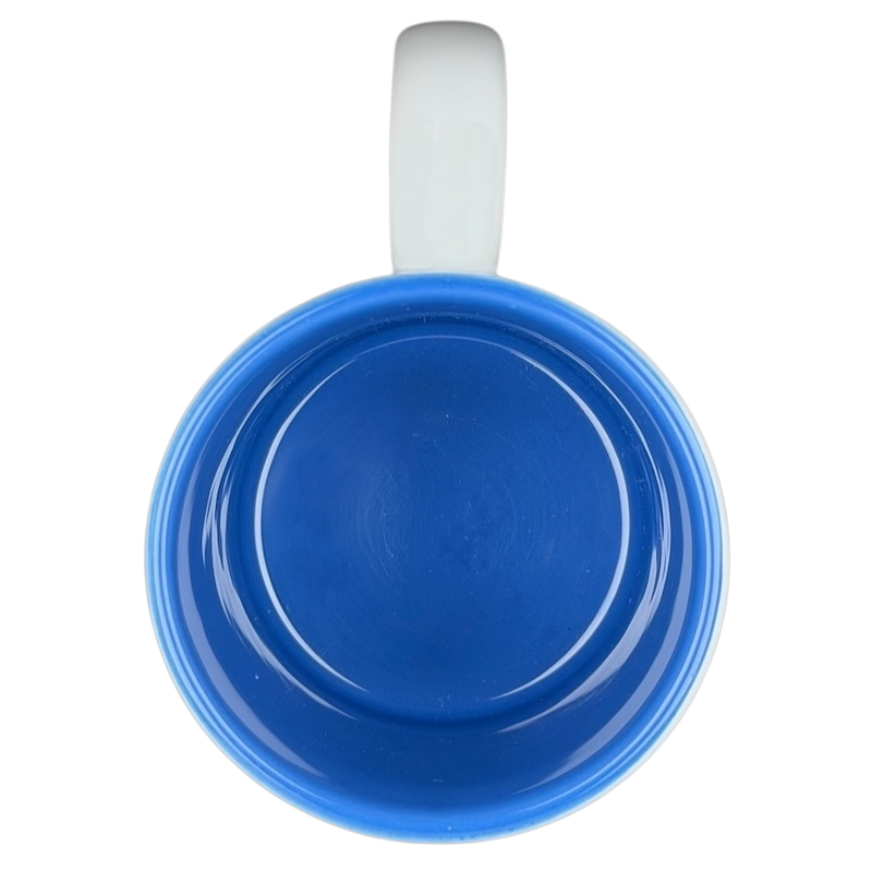 Inside view of Mickey Mouse Sorcerer Disneyland Mug featuring a vibrant blue color