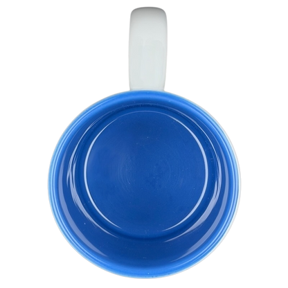 Inside view of Mickey Mouse Sorcerer Disneyland Mug featuring a vibrant blue color