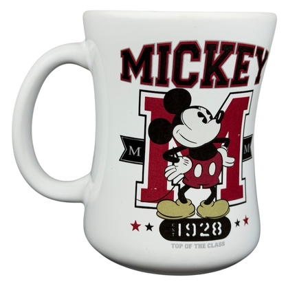 Disney Mickey Mouse Top of The Class 1928 mug featuring a playful design with classic Mickey Mouse