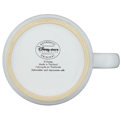 Bottom view of Disney Mickey Mouse Top of The Class 1928 mug showcasing dishwasher and microwave safe features