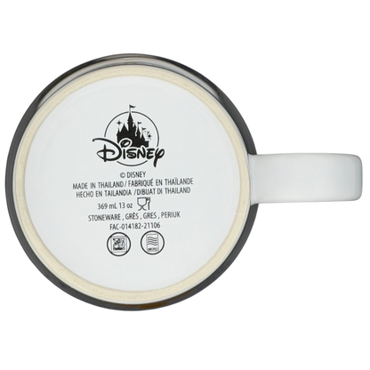 Bottom view of Disney Parks Mickey Mouse Unlock Your Imagination Fireworks Mug showcasing branding details