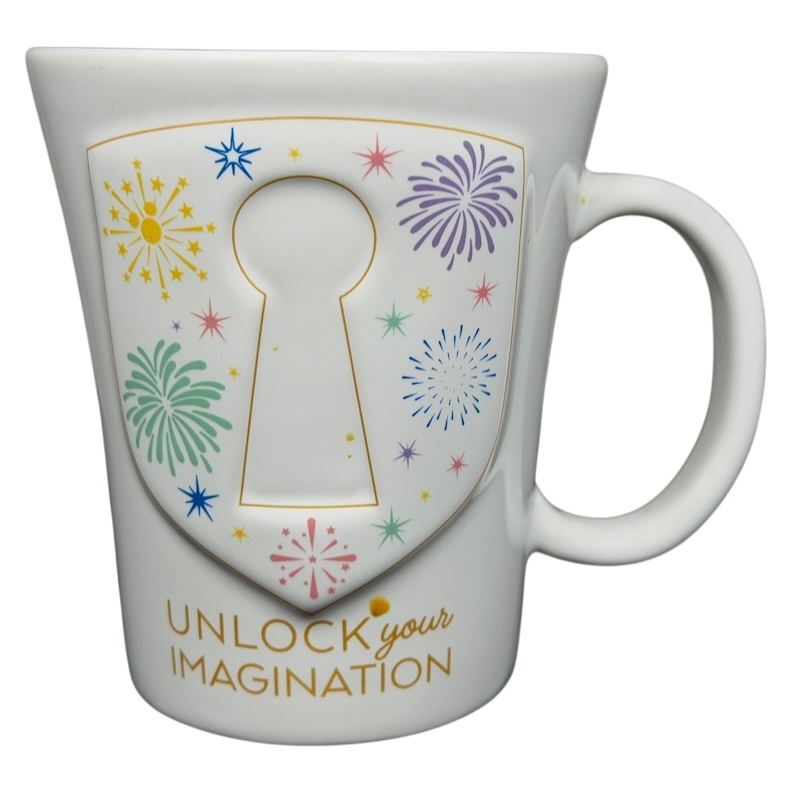 Disney Parks Mickey Mouse Unlock Your Imagination Fireworks Mug with colorful fireworks design