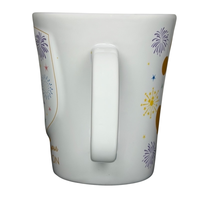 Mickey Mouse Unlock Your Imagination Fireworks Mug Disney Parks featuring colorful designs and fireworks
