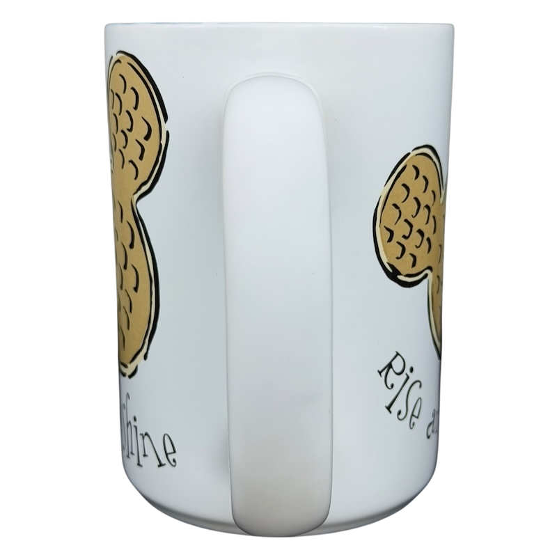 Disney Mickey Mouse Waffle Rise and Shine mug featuring cute cartoon design perfect for morning coffee