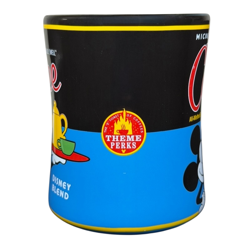 Colorful Mickey's Really Swell Coffee Disney Blend Mickey Mouse Mug featuring iconic Disney graphics