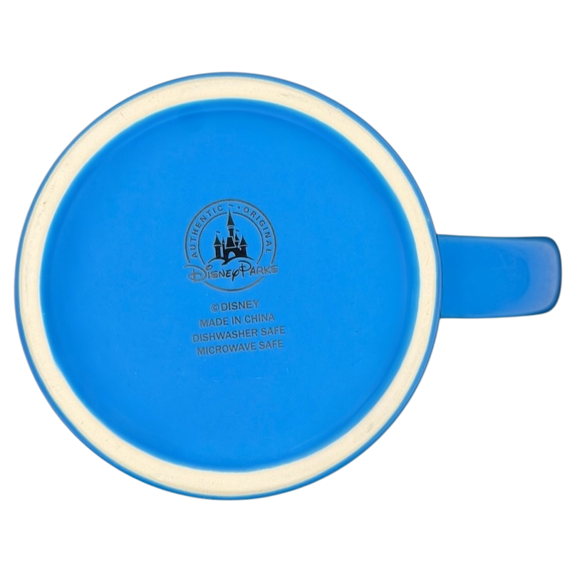 Mickey's Really Swell Coffee vintage mug with a blue interior and dishwasher safe label