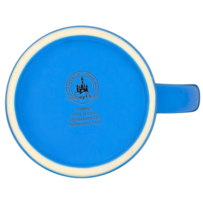 Mickey's Really Swell Coffee vintage mug with a blue interior and dishwasher safe label