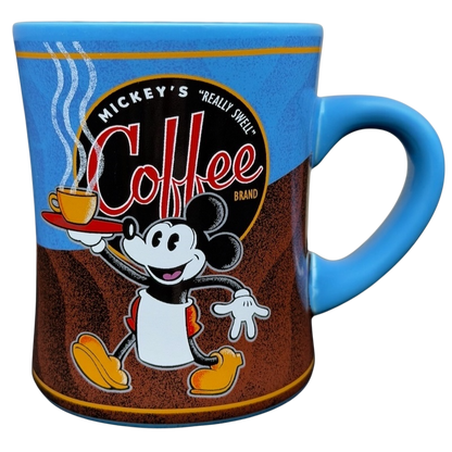 Mickey's Really Swell Coffee vintage mug featuring classic Mickey Mouse design in vibrant colors