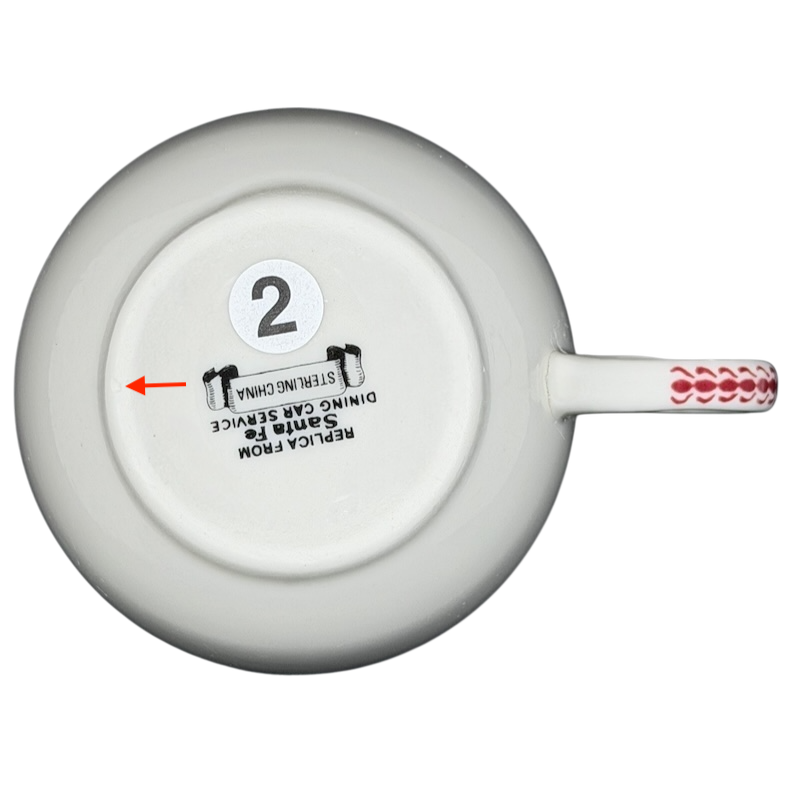 Bottom view of Otagiri Mimbreno Santa Fe Replica Mug showcasing maker's mark and style details