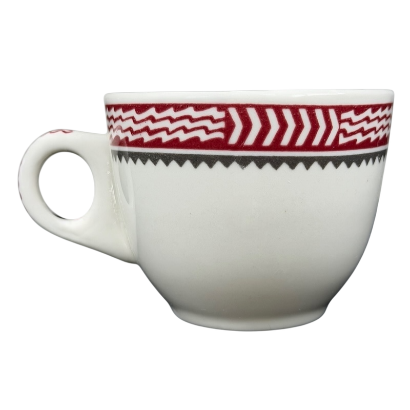 Otagiri Mimbreno Santa Fe Replica Mug with Red and Black Tribal Pattern on White Ceramic