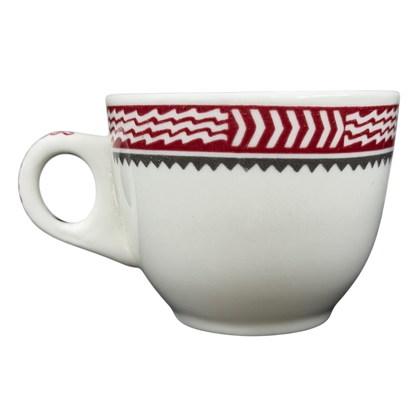 Otagiri Mimbreno Santa Fe Replica Mug with Red and Black Tribal Pattern on White Ceramic