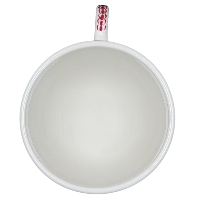 Interior view of Mimbreno Santa Fe Replica Mug by Otagiri, featuring a smooth finish and decorative handle