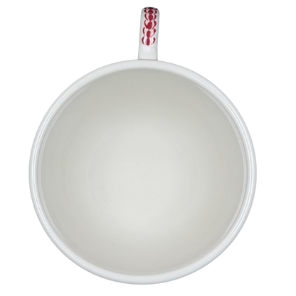 Interior view of Mimbreno Santa Fe Replica Mug by Otagiri, featuring a smooth finish and decorative handle
