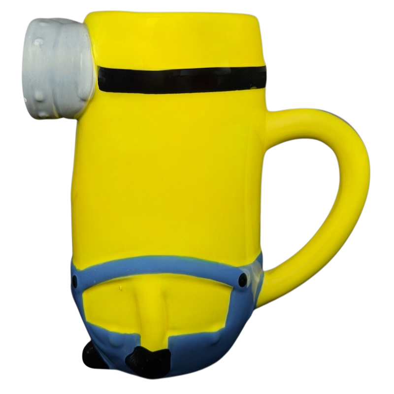 Minion Kevin 3D mug featuring a bright yellow design with detailed features and a sturdy handle