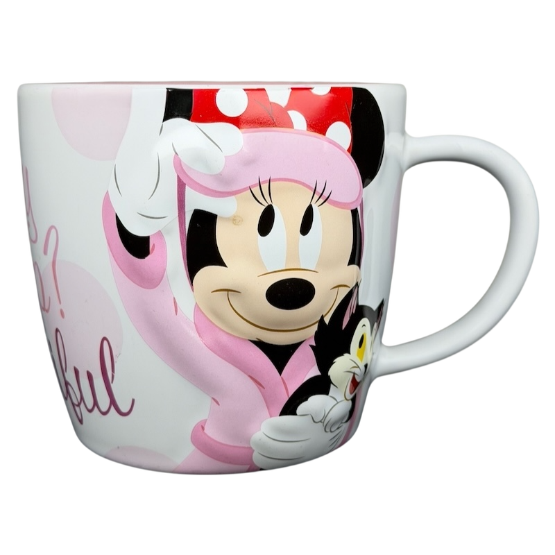 Minnie Mouse Figaro 3D embossed mug with colorful graphic and cute cat design