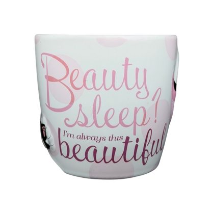 Minnie Mouse Figaro 3D embossed mug featuring playful design with beauty sleep text